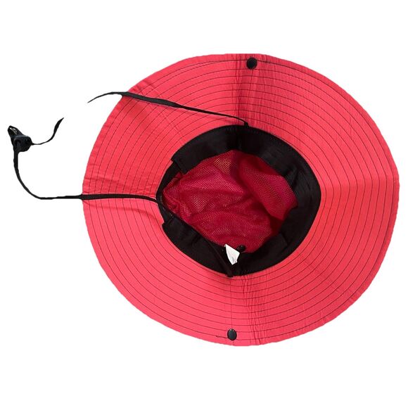 Sun Shade Womens Beach Bucket Hat Ponytail Hole Outdoor Adjustable Strap - Picture 3 of 5